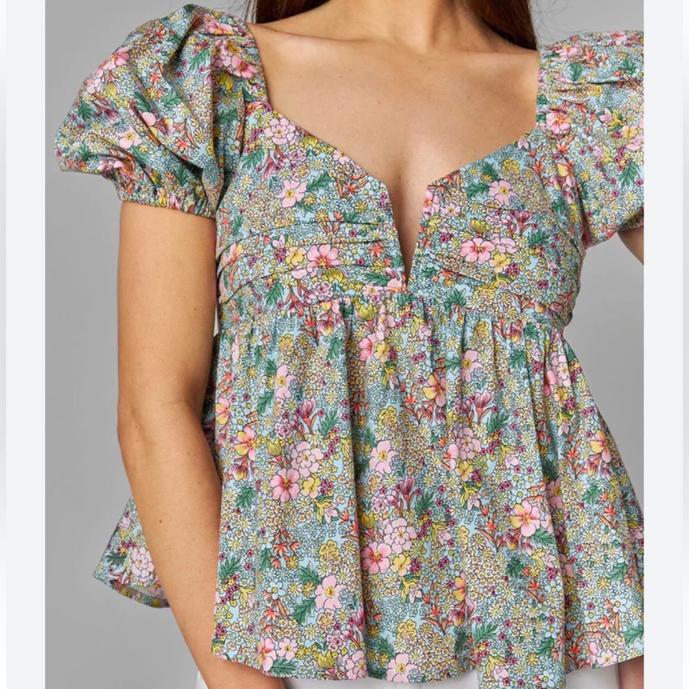 Buddy Love Woodstock Hudson Floral Puff Sleeve Top